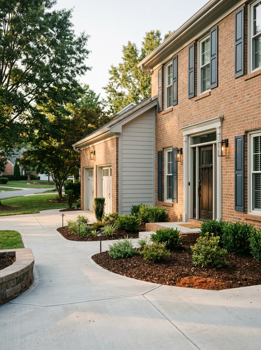 Huntersville homeowner and service professional shaking hands at a completed residential project.